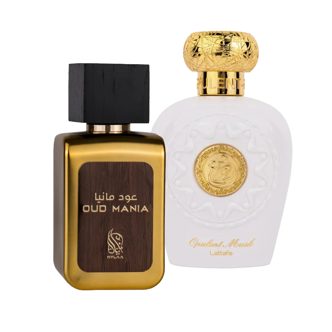 Pachet 2 parfumuri Opulent Musk 100 ml si Oud Mania by Nylaa 100 ml