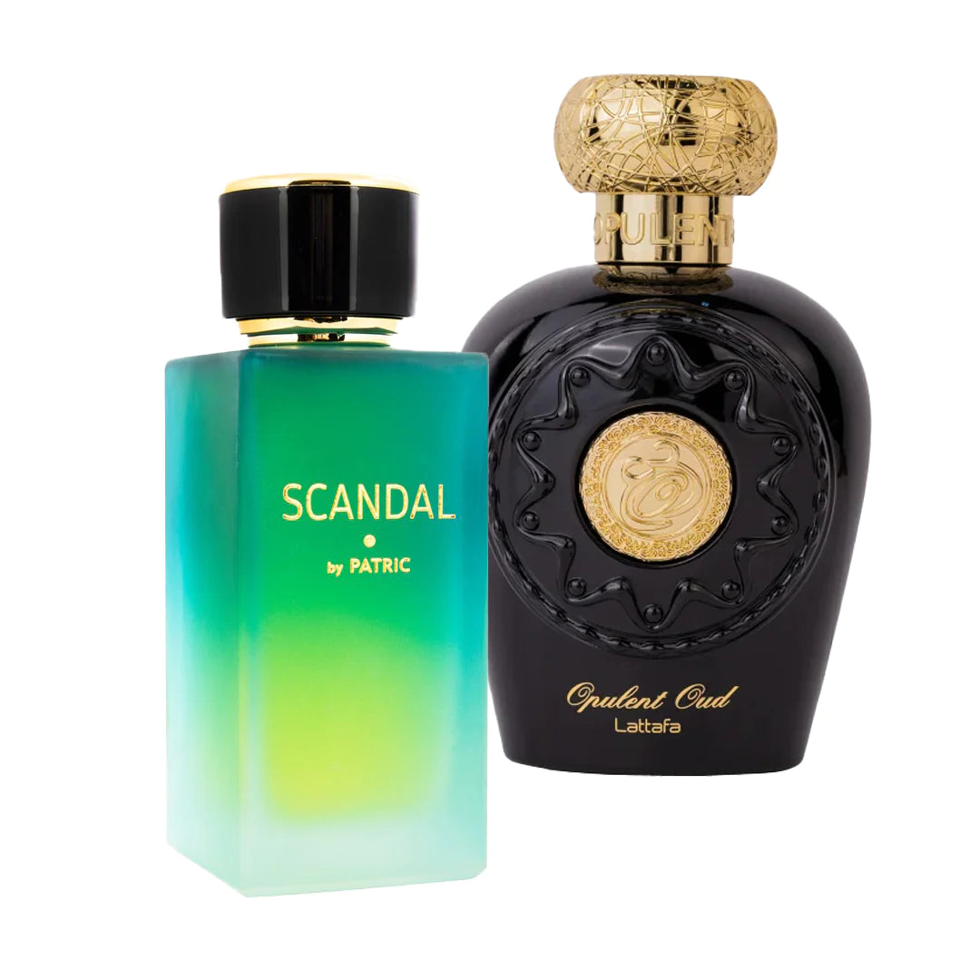 Pachet 2 parfumuri Opulent Oud 100 ml si Scandal by Patric 100 ml
