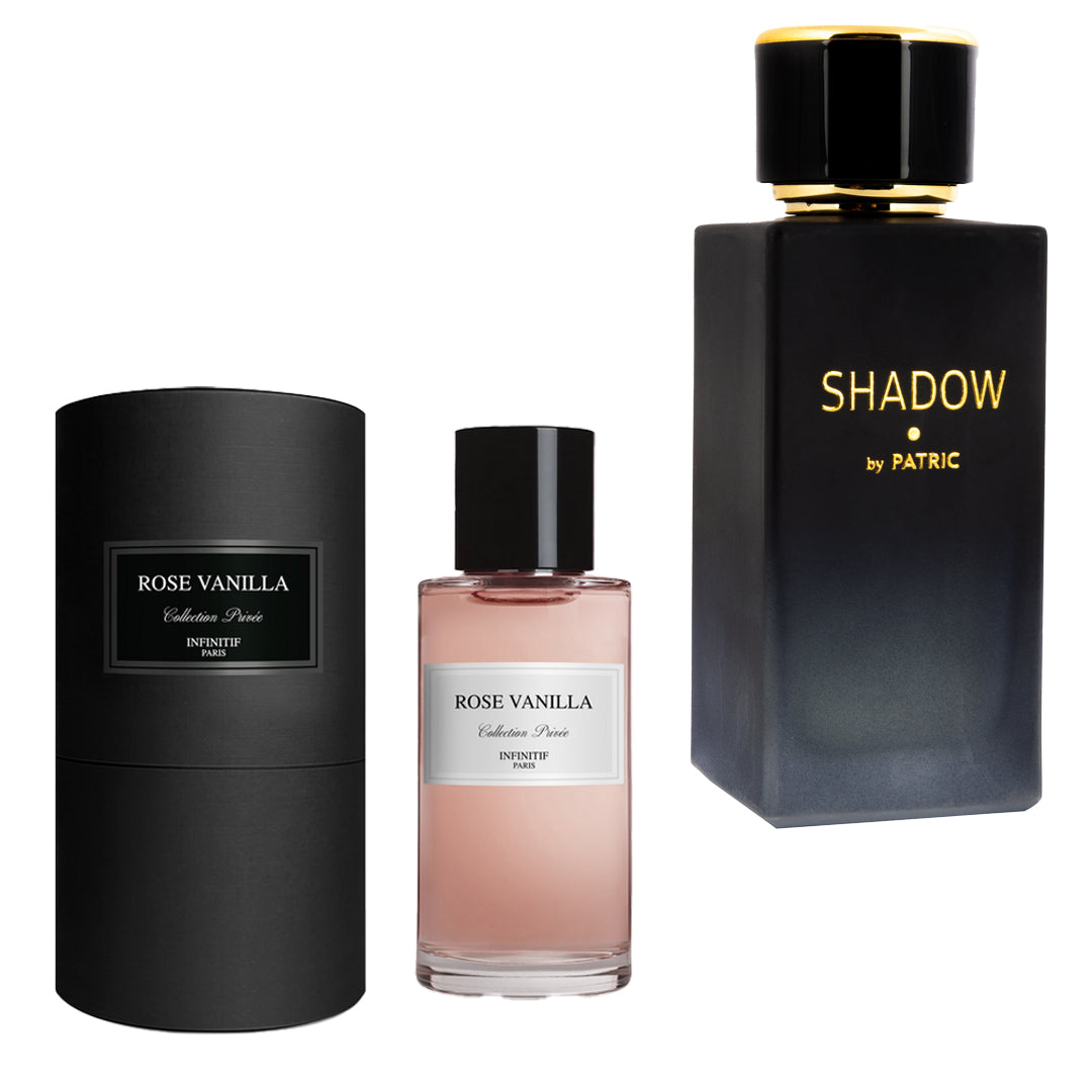Pachet 2 parfumuri, Shadow by Patric 100 ml si Rose Vanilla by Infinitif Paris 50 ml